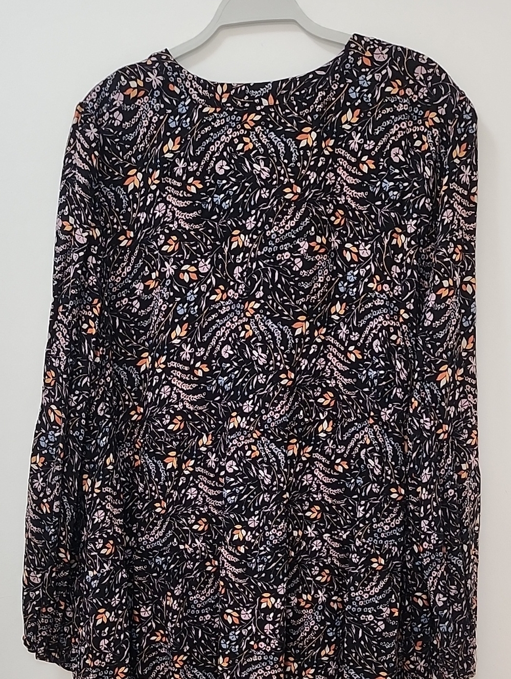 Maeve Anthropologie Black Floral Mini Dress Tiered Ruffle Womens Boho Western 2X - Picture 11 of 16
